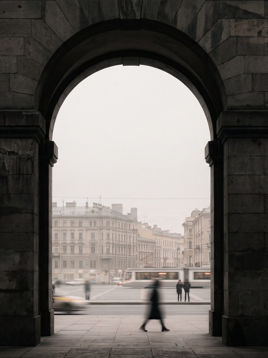 Арка исторического дома в центре Петербурга